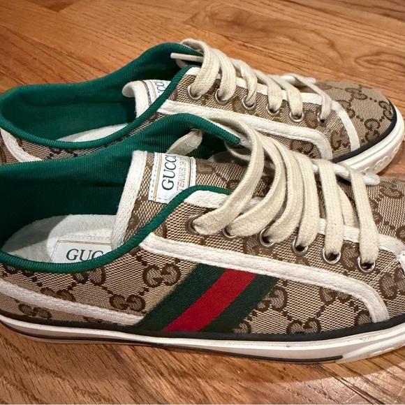 Gucci 1977 Tennis Shoes Size 37 US SIZE 7 BOX BAG DUSTCOVERS + LACES INCLUDED - Picture 5 of 16